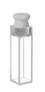 Fluorescence cuvette with PTFE stopper, UV quartz, lightpath 20 mm