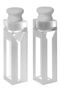 Micro fluorescence cuvette with PTFE stopper, optical glass, lightpath 10 mm