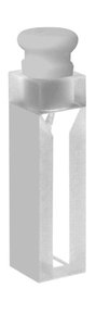 Semi-micro absorption cuvette with PTFE stopper, UV quartz, lightpath 50 mm