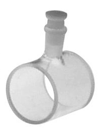Standard cylindrical polarimeter cuvette with PTFE stopper, IR quartz, lightpath 100 mm