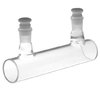 Lange zylindrische Polarimeter-Küvette mit PTFE-Stöpseln, optisches Glas, Schichtdicke 50 mm