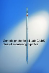 Measuring pipette, soda glass, calibrated, colour-coded, 0.5ml, grad. - subdivisions 0.01ml, class A