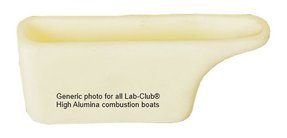 Combustion boat with handle and hole, aluminium oxide, 110 x 20 x 18mm, 15ml