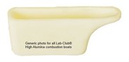Combustion boat with handle and hole, aluminium oxide, 91 x 12 x 11mm, 3ml