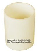 Crucible, aluminium oxide, cylindrical, 29mm high, 28mm OD, 10ml