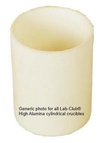Crucible, aluminium oxide, cylindrical, 65mm high, 52mm OD, 100ml