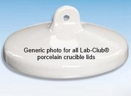 Crucible cover, porcelain, 34mm OD, for LC-D-301, LC-J-118