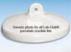 Crucible cover, porcelain, 34mm OD, for LC-D-301, LC-J-118