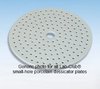 Dessicator plate, porcelain, without feet, numerous 5mm Ø holes, centre hole 23mm Ø, 230mm OD