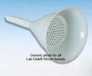 Hirsch funnel, porcelain, 40mm OD, 12ml, for 13–15mm diameter filter paper