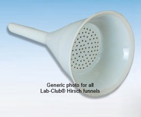 Hirsch funnel, porcelain, 50mm OD, 25ml, for 25–30mm diameter filter paper