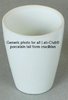 Crucible, porcelain, tall form, 33mm high, 40mm OD, 25ml