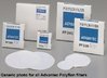Polyflon filter, hydrophobic PTFE, 50mm Ø, pore size 2.0µm, white, max. temp. 260 °C. Filtration of hot acids; separation of aqueous and non-aqueous phases; venting air and gases. Pack of 10