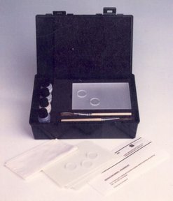 Polishing kit for restoring scratched or fogged NaCl, KBr and CsI windows