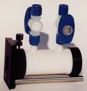 Demountable gas cell, 10cm pathlength. PTFE body, PFA stopcock, 1/4" OD Swagelok connectors