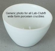 Crucible, porcelain, low form, 26mm high, 41mm OD, 20ml