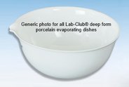 Evaporating dish, porcelain, deep form, 45mm high, 100mm OD, 190ml