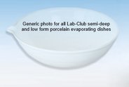 Evaporating dish, porcelain, low form, 25mm high, 100mm OD, 110ml