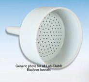 Buchner funnel, porcelain, 143mm high, 77mm OD, 200ml, for 70mm diameter filter paper