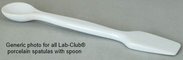 Spatula with spoon, porcelain, length 100mm, 0,1ml