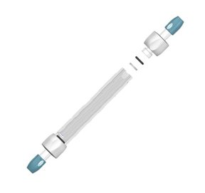 10mm x 1000mm complete column with two fixed endpieces - old product range, without scale