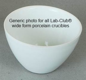 Crucible, porcelain, low form, 44mm high, 70mm OD, 91ml