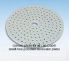 Dessicator plate, porcelain, without feet, numerous 5mm Ø holes, centre hole 23mm Ø, 290mm OD