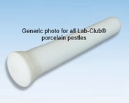 Pestle, porcelain, rough, 132mm long, 37mm diameter, for mortar LC-D-426