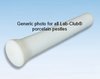 Pestle, porcelain, rough, 158mm long, 44mm diameter, for mortar LC-D-427