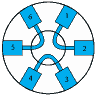 6-port switching valve, 0.032" (0.81mm) bore - WITH motor