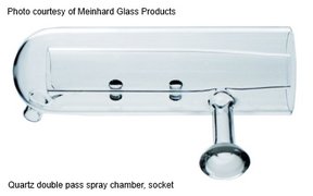 Quarz spray chamber, double-pass, 12/5 socket, for 4500/7500/7700