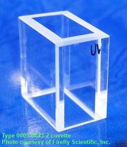 Quanta Ray Farbstofflaser-Durchflussküvette, UV-Quarz, Schichtdicke 6 x 12 mm