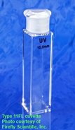Makro-Fluoreszenzküvette mit Glas-Kappe, optisches Glas, Schichtdicke 10 mm