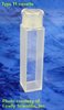 Macro absorption cuvette with glass cap, optical glass, lightpath 1 mm