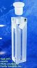 Micro fluorescence cuvette with PTFE stopper, IR quartz, lightpath 10 mm