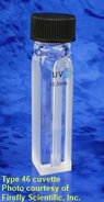 Semi-micro absorption cuvette with screw cap, UV quartz, lightpath 10x1 mm