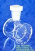 Kurze zylindrische Polarimeter-Küvette mit PTFE-Stöpsel, UV-Quarz, Schichtdicke 1 mm