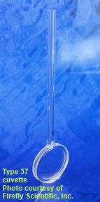 Cylindrical absorption cuvette with quartz-to-pyrex graded seal tube, optical glass, lightpath 1 mm