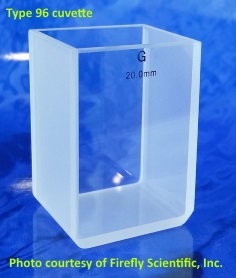 X-Rite colorimeter cuvette, optical glass, lightpath 10 mm