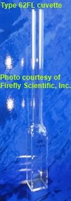Macro fluorescence cuvette, Pyrex® glass with glass tube, lightpath 10 mm