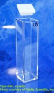Cryogenic fluorescence cuvette with PTFE cover, UV quartz, lightpath 10 mm