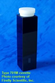 Sub-micro absorption cuvette, UV quartz, self-masking, lightpath 10 mm, Z-dimension 15 mm, capacity 160 µl