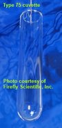 Light-scattering fluorescence cuvette, round-bottom, UV quartz