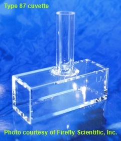 Laser absorption cuvette with PTFE stopper, IR quartz, lightpath 60 mm