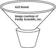 Funnel for 10 mm cuvettes with a stopper