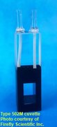 Semi-micro flow-through absorption cuvette, optical glass, self-masking, lightpath 10 mm, Z-dimension 8.5 mm