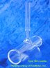 Gas absorption cuvette with quartz-to-glass graded seal tube, IR quartz, lightpath 74 mm
