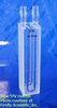 Water-jacketed absorption cuvette with vertical tubes, IR quartz, lightpath 10 mm