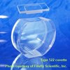 Cylindrical absorption cuvette with quartz cover, optical glass, lightpath 10 mm