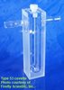 Absorption cuvette with water jacket and PTFE stopper, UV quartz, lightpath 10 mm